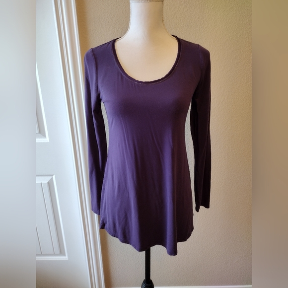 WHBM Deep Purple Long Sleeve Women's Top Size XS - Picture 1 of 7